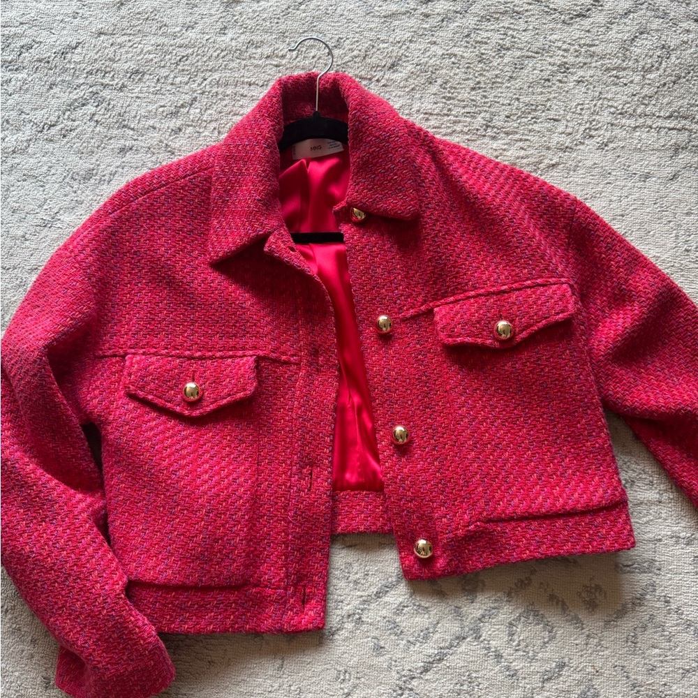 pink /fuchsia mango jacket